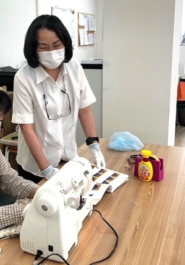 利用者と作業開始